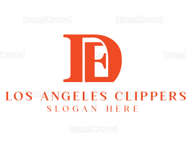 Business Monogram Letter D & E Logo