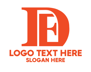 Initialism - Business D & E Monogram logo design