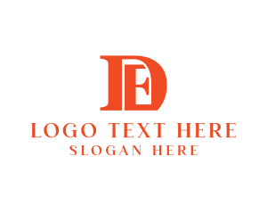 Alphabet - Business D & E Monogram logo design