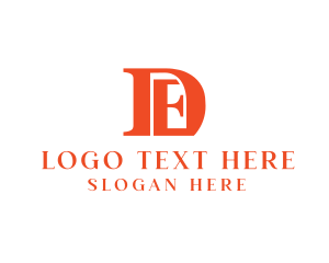 Business D & E Monogram Logo