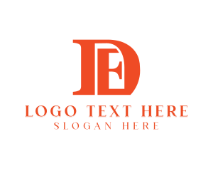 Letter De - Business Monogram Letter D & E logo design
