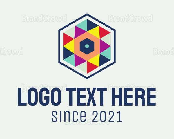 Festive Hexagon Pattern Logo