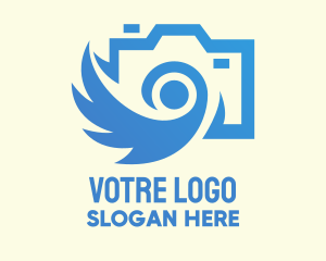 Blue Camera Flash Logo