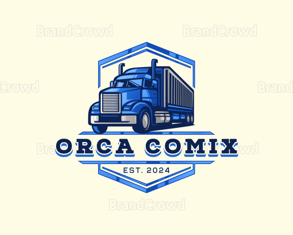 Cargo Truck Shipment Logo