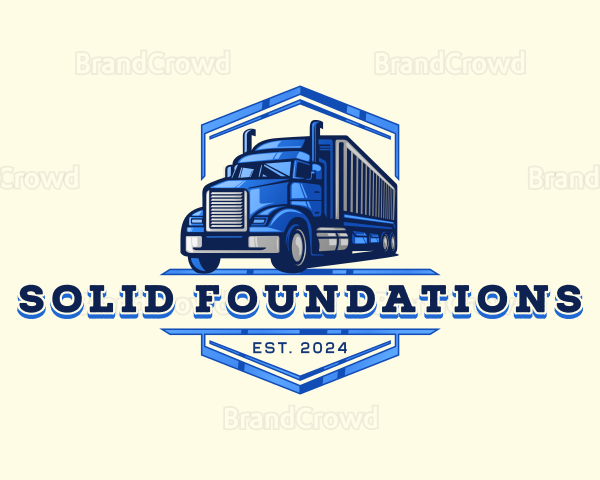 Cargo Truck Shipment Logo