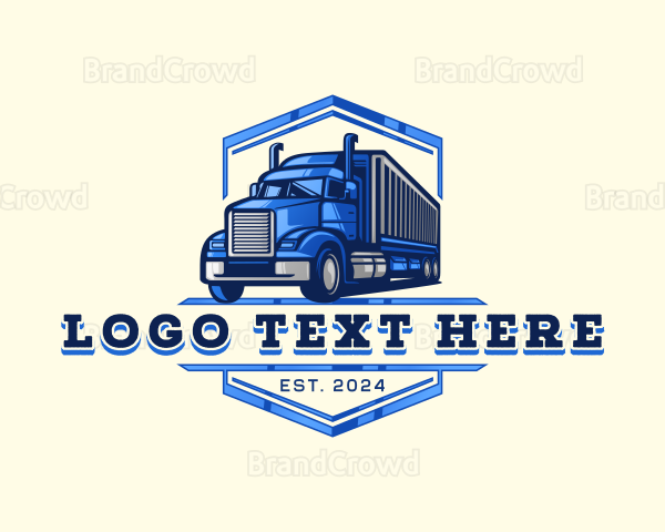 Cargo Truck Shipment Logo