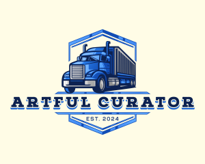 Cargo Truck Shipment logo design