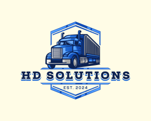 Cargo Truck Shipment logo design