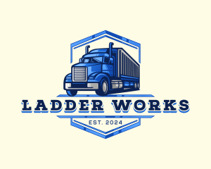 Cargo Truck Shipment logo design