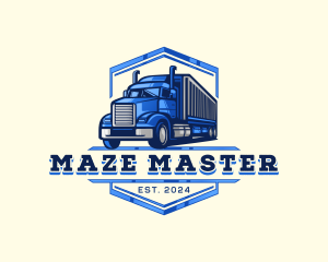 Cargo Truck Shipment logo design