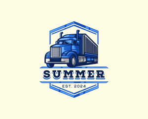 Cargo Truck Shipment logo design