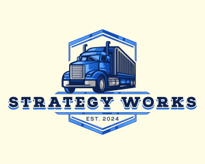 Cargo Truck Shipment logo design