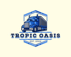 Cargo Truck Shipment logo design