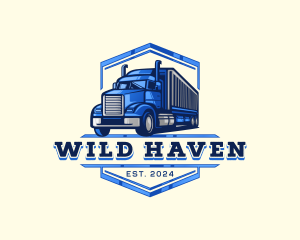 Cargo Truck Shipment logo design