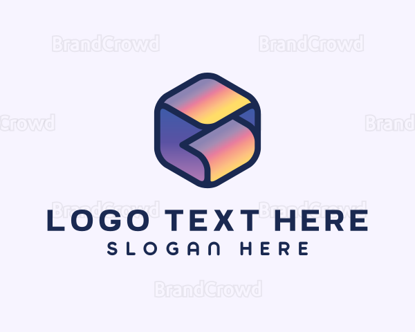 3D Gradient Cube Logo