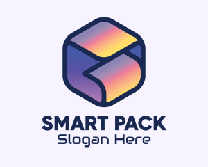 Packaging - 3D Gradient Cube logo design