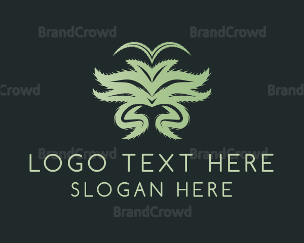 Marijuana Butterfly Leaf Logo