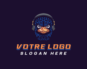 League - Duck Headphones Avatar logo design
