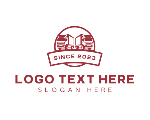 Truck - Logistics Trucking Distribution logo design