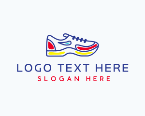 Jogging - Running Jogging Shoes logo design