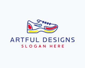 Running Jogging Shoes logo design