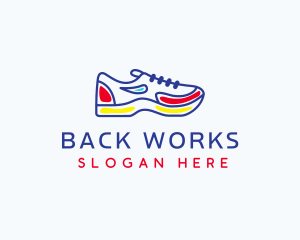 Running Jogging Shoes logo design