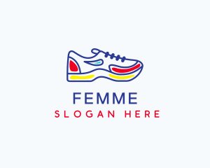 Running Jogging Shoes logo design