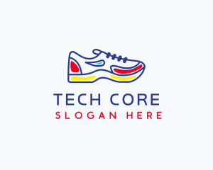 Running Jogging Shoes logo design