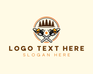 Log - Chainsaw Tree Cutting logo design