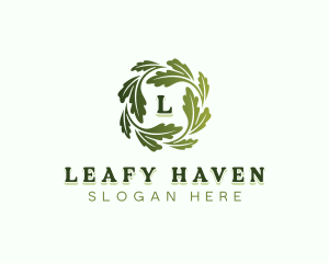 Vegan Natural Leaves logo design