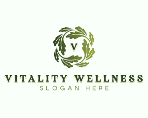 Vegan Natural Leaves logo design