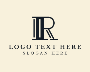 Law Firm - Professional Pillar Firm Letter R logo design