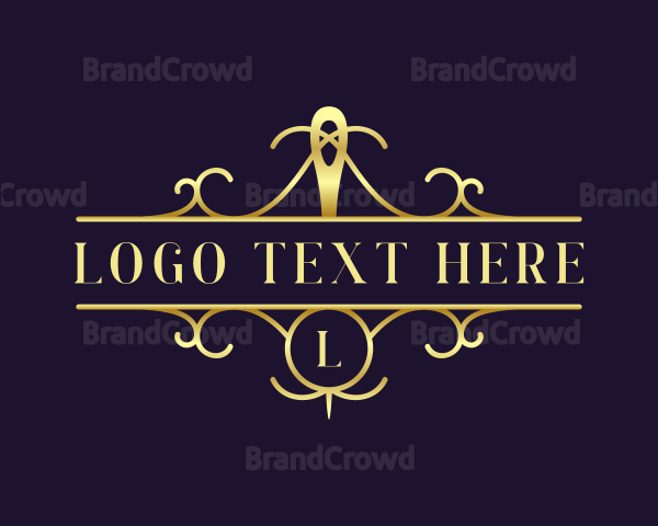 Elegant Needle Thread Logo