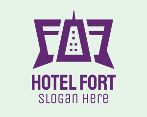 Skyscraper Tower Hotel logo design