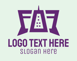 Violet - Skyscraper Tower Hotel logo design