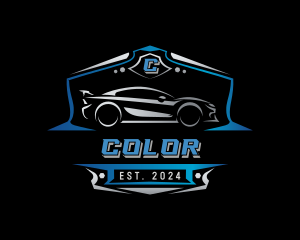 Race Car Garage Logo