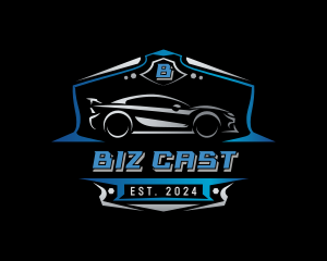 Auto Detailing - Race Car Garage logo design