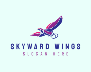 Flying - Avian Flying Eagle logo design