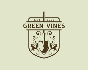 Vines - Gardening Shovel Vines logo design