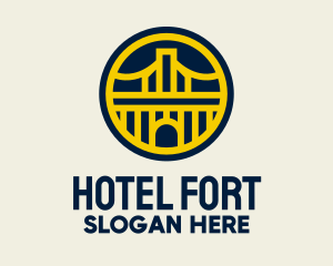 Minimalist Fort Facade logo design