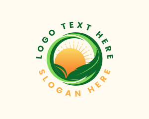 Natural - Sun Plant Agriculture logo design