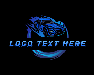 Racing Car Garage Logo