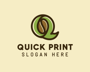 Coffee Bean Letter Q logo design