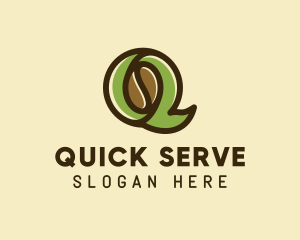 Coffee Bean Letter Q logo design