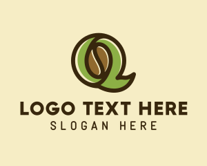 Brewed Coffee - Coffee Bean Letter Q logo design