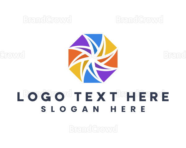 Geometric Octagon Umbrella Logo