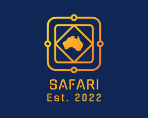 Map - Australian Telecom Startup logo design