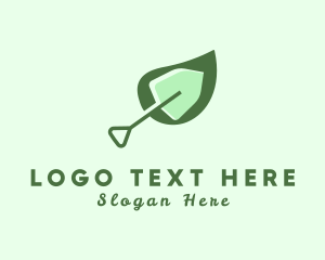 Nature - Leaf Garden Trowel logo design