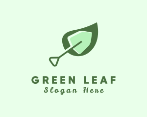 Leaf Garden Trowel logo design