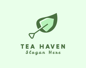 Leaf Garden Trowel logo design